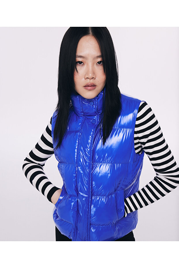 Woven Sax Blue Vest