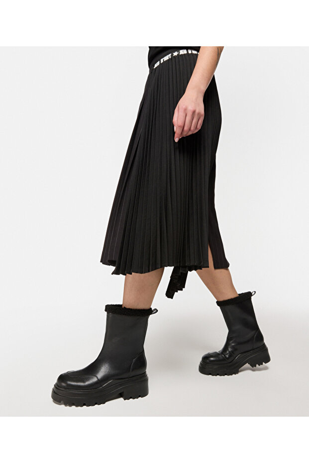 SUNİ LEATHER LOOK FURRY BOOTS