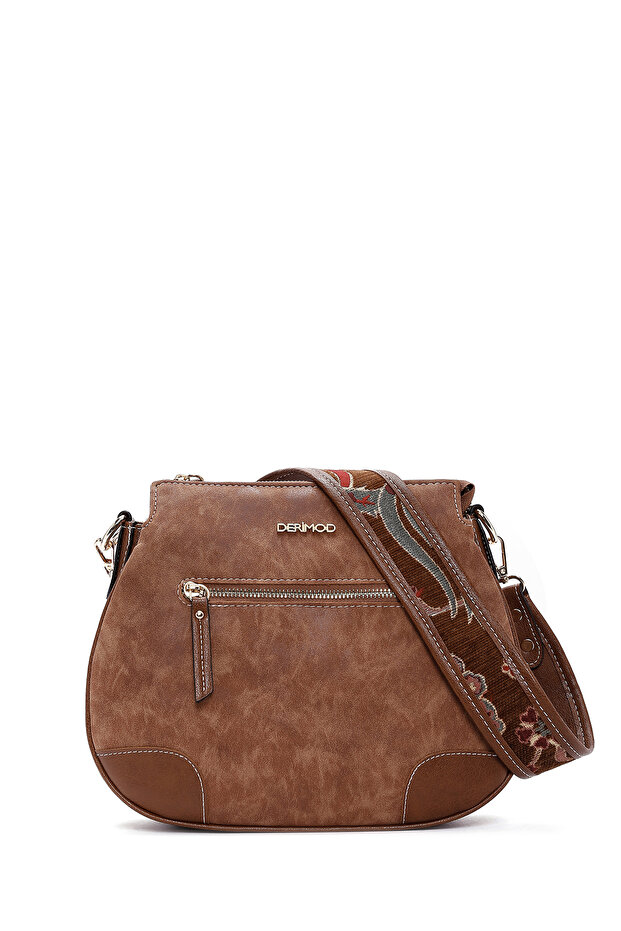 Long Strap Tan Women's Crossbody Bag - 24sbd2110v3