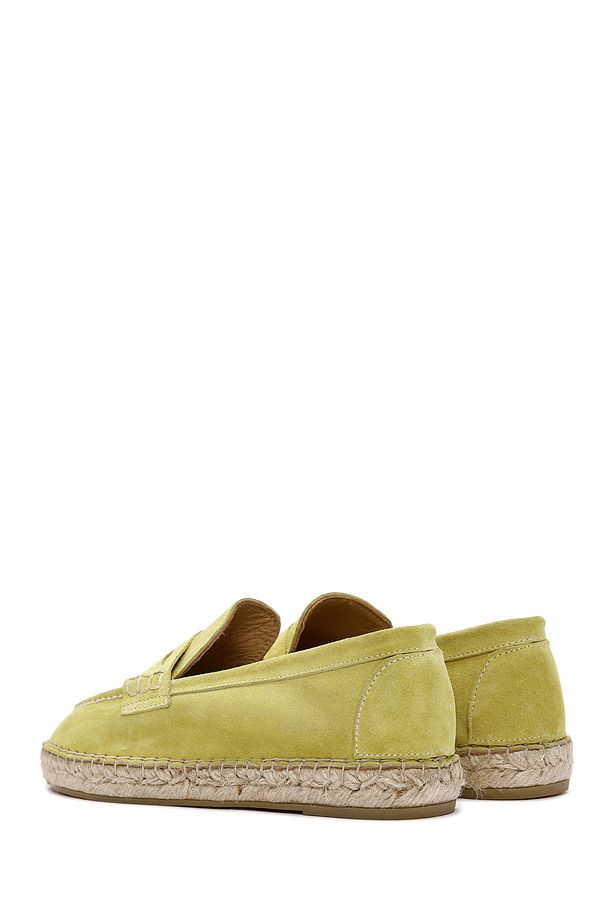 Kadın Sarı Süet Deri Espadril 24sfd152810 - 6