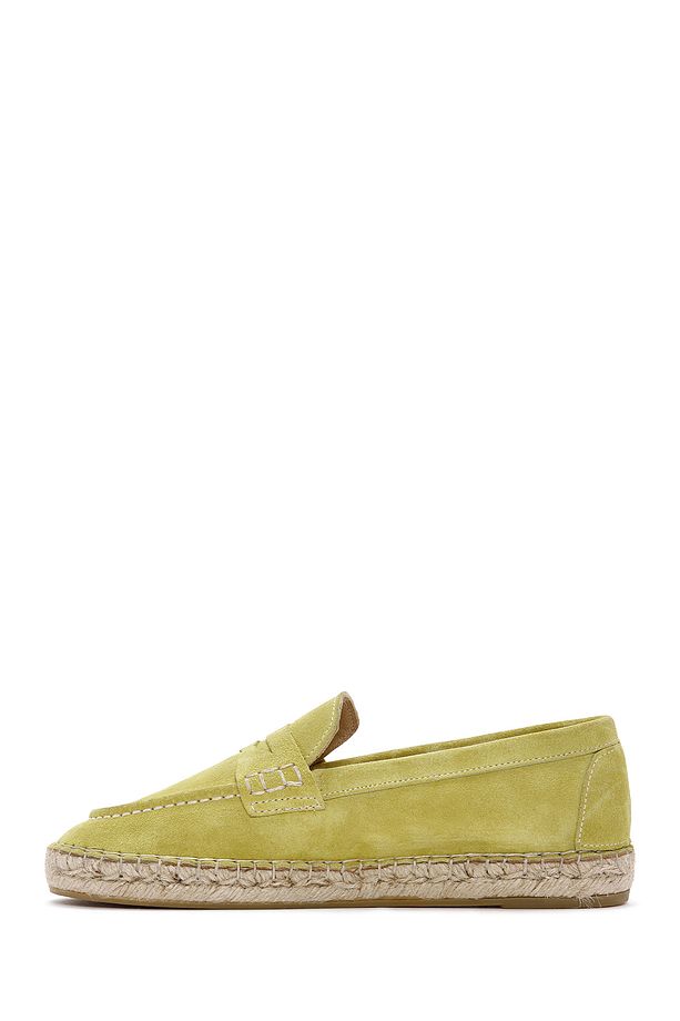 Kadın Sarı Süet Deri Espadril 24sfd152810 - 3