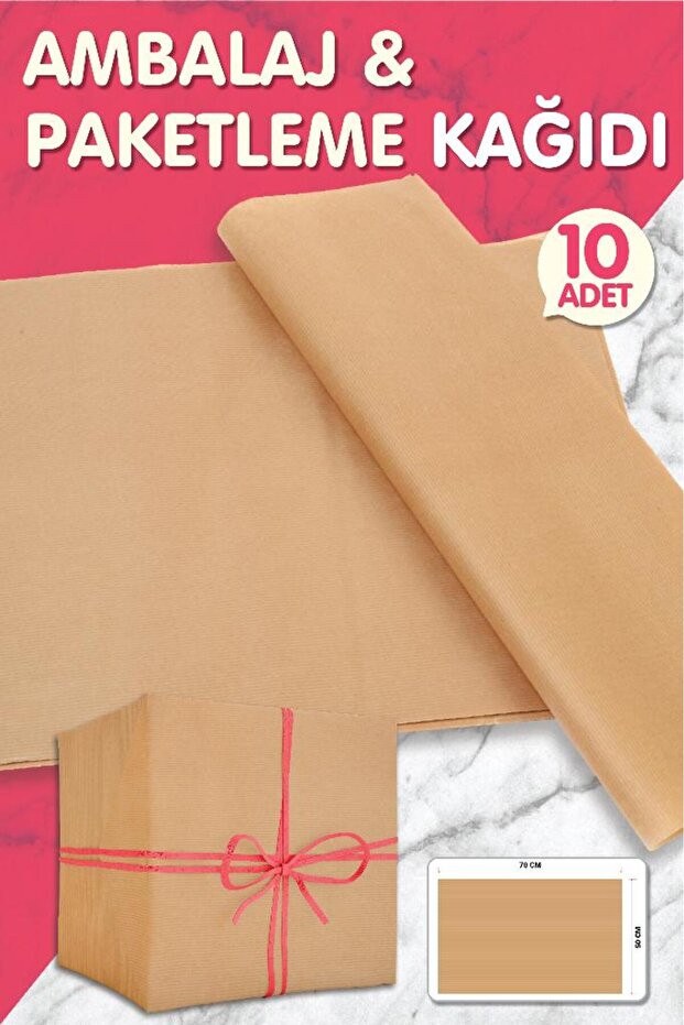 Kraft Gift Package, New Year's Dowry Pendant Packaging Paper, Packaging Paper 50x70 Cm 10 Pieces-t359