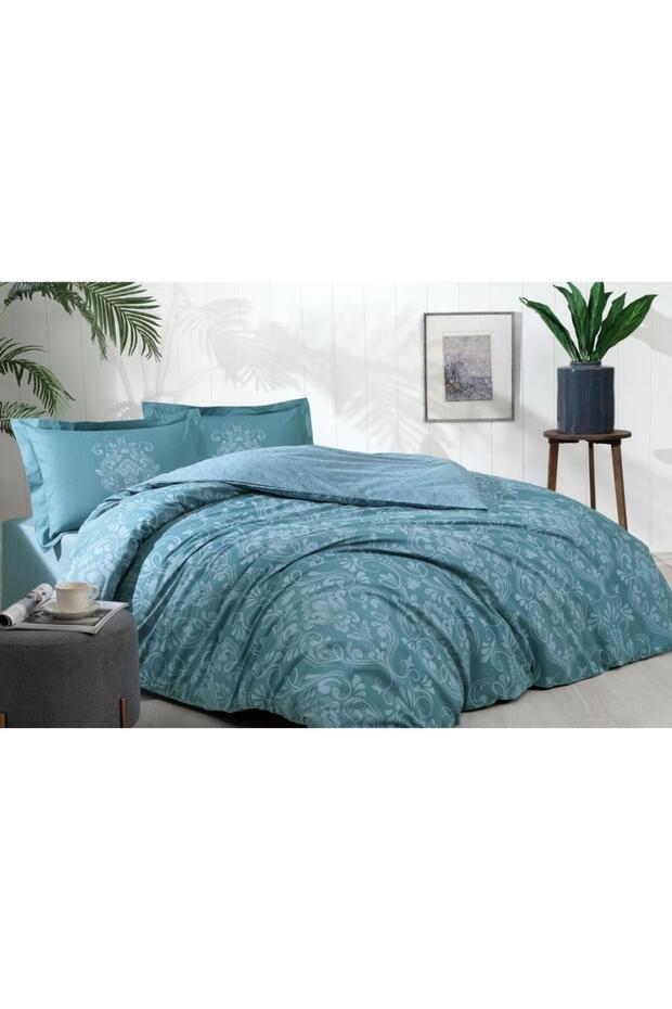 Double Ranforce Duvet Cover Set - Özdilek Antico Petrol