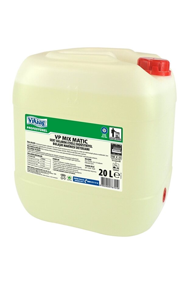 Vp Mix Matic Effective in Hard Water Industrial Dishwasher Detergent 20 L 1 Piece
