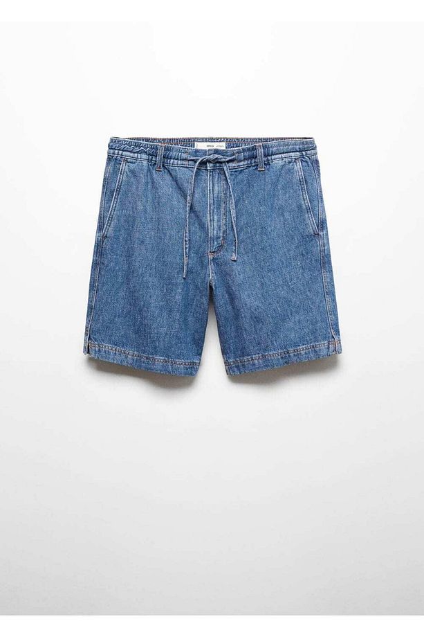 İp detaylı denim Bermuda şort - 3