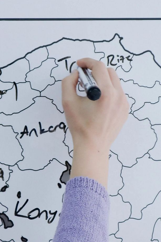 Türkiye Haritası - Yapışkansız Tutunan, Taşınabilir Pratik Kullanışlı, Yazılıp Silinen Akıllı Kağıt - 5