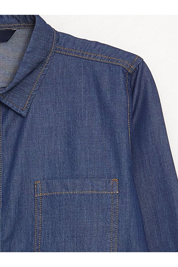 قميص جينز للأولاد - موديل أساسي - 2