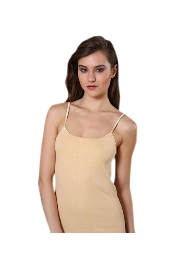 12 Pieces Skin Colored Thread Strap Undershirt - 1