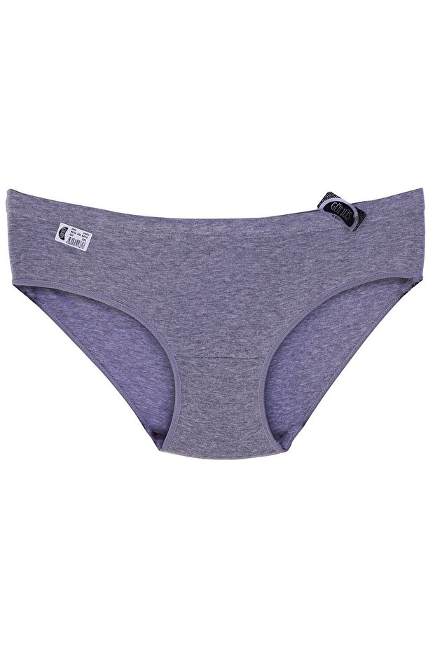12 Pieces Gray Color Ribbed Bato Panties