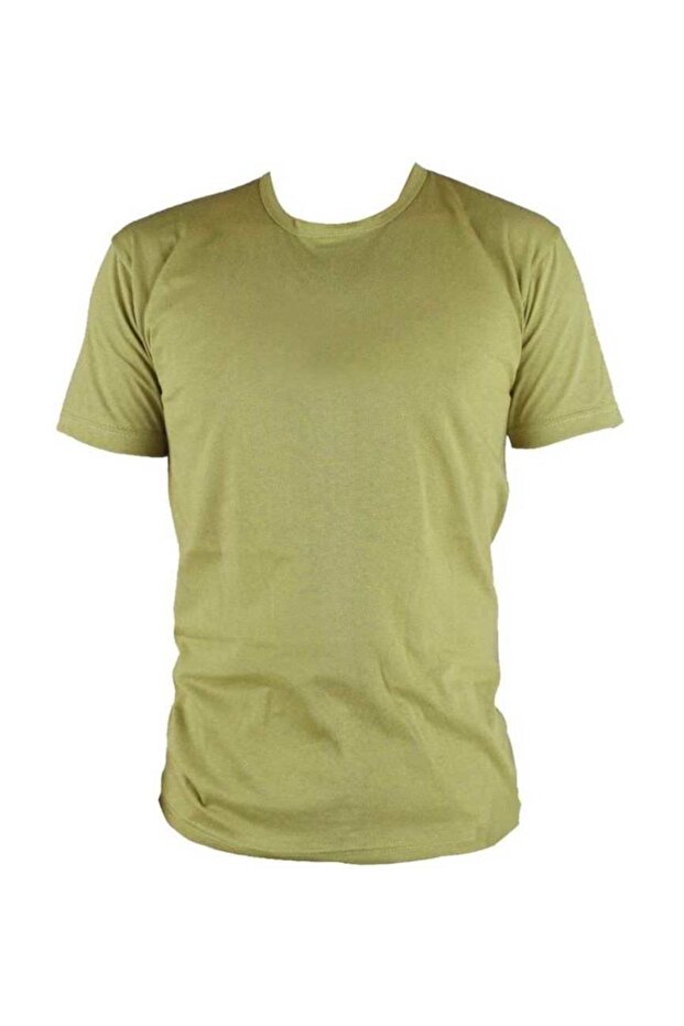Men's 6-Piece Army Green Colored Crew Neck Tank Top