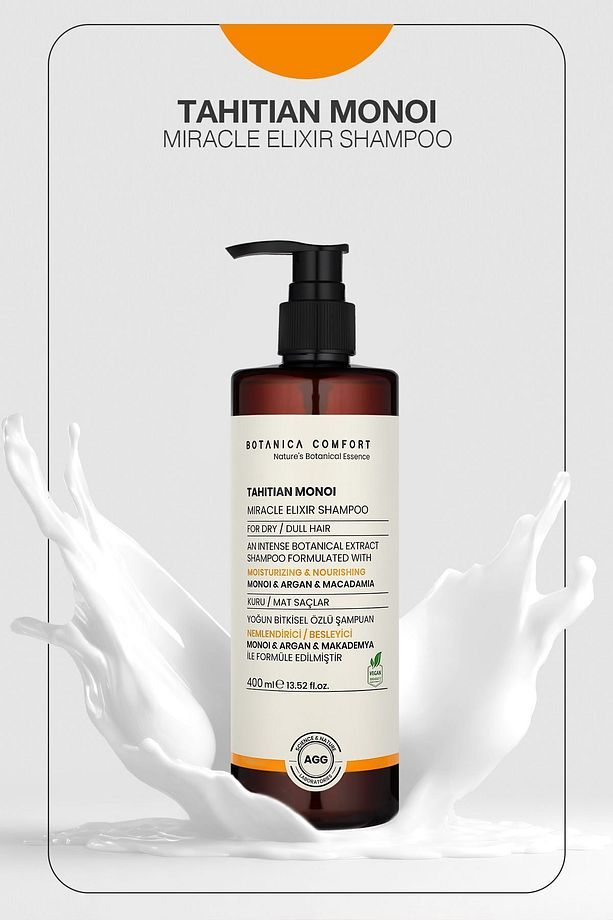 Kuru ve Yıpranmış saçlar İçin Monoi, Argan ve Makademya Yağ İçerikli Nourishing Şampuan 400 ML - 4