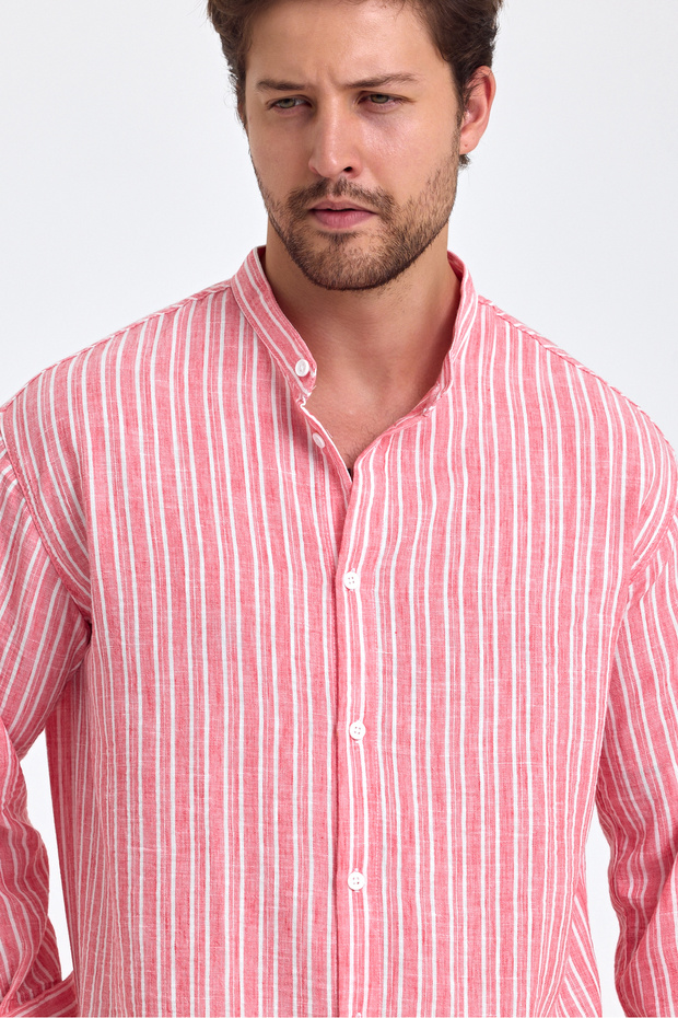 Linen Blended Men's Shirt - Prevailing Collar, Regular Fit