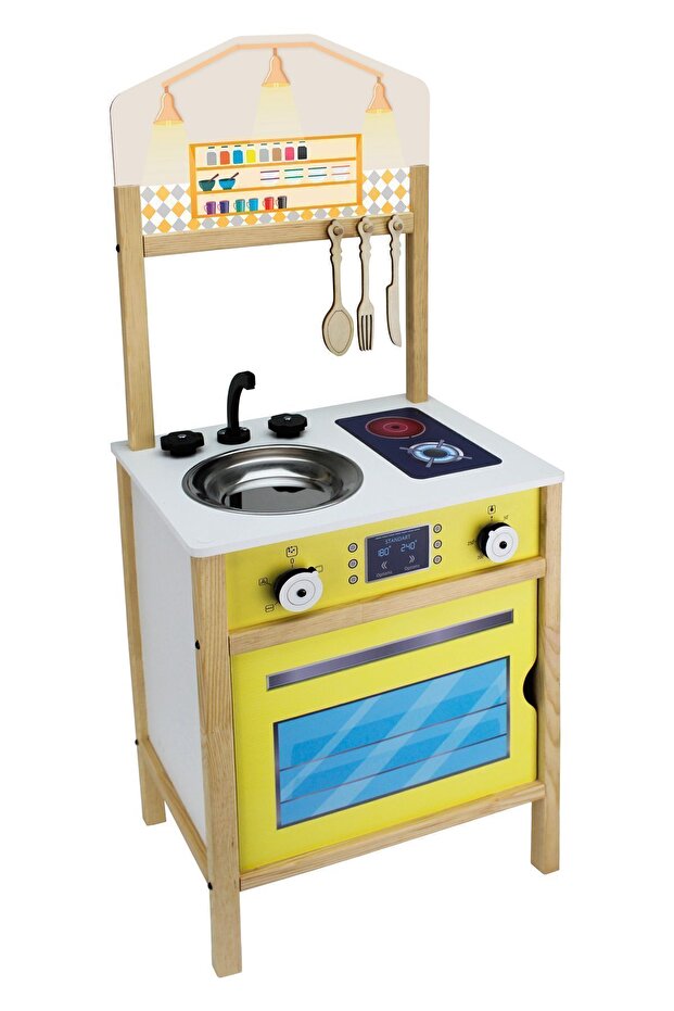 Ahşap Oyuncak Mutfak Seti - Sarı - 7