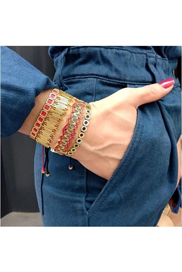 Bronz Mini Square Bileklik - 3