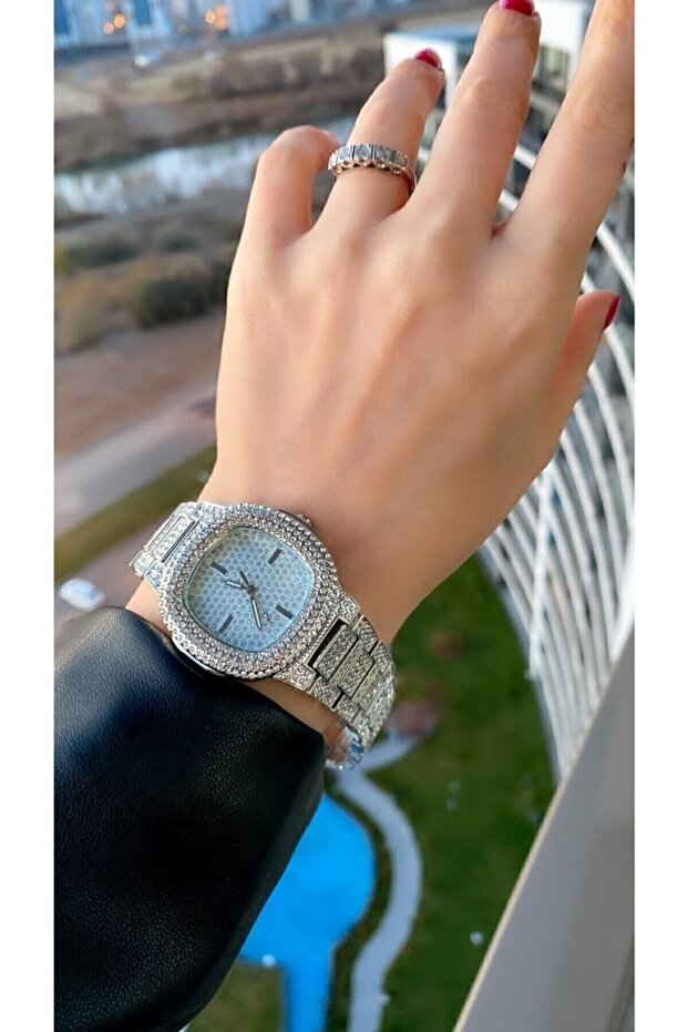 Kadın Taşlı Saat - 7