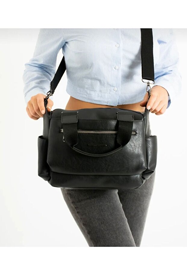 Sanmoris Multi-Eye Leather Design Wonderful Adjustable Crossbody and Shoulder Bag
