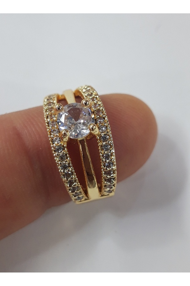 Solitaire Modern Double Wing Stone Ring Adjustable Model - 1