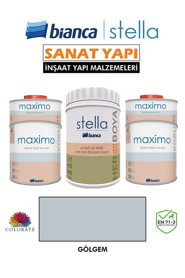 Stella 10-12 M2 Boyama Seti ( 1Lt Boya+ 1Lt Maximo Parlak ) - 1