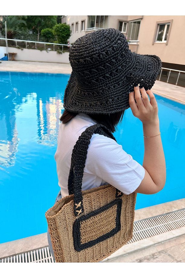Kağıt ipten Yazlık Şapka - 2