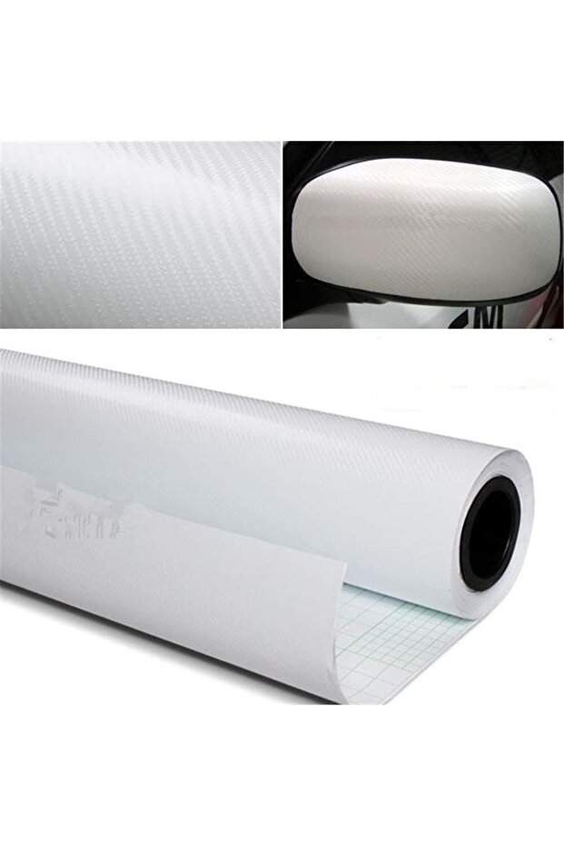 White Carbon Coated Foil With Air Channels 152cm X 100cm