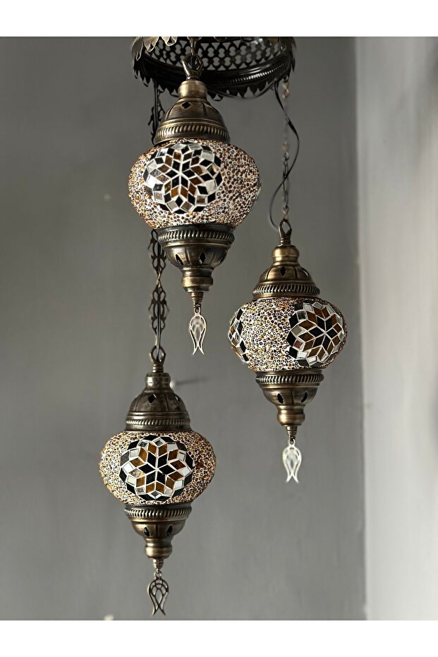 Otantik El Yapımı Mozaik Avize - 6