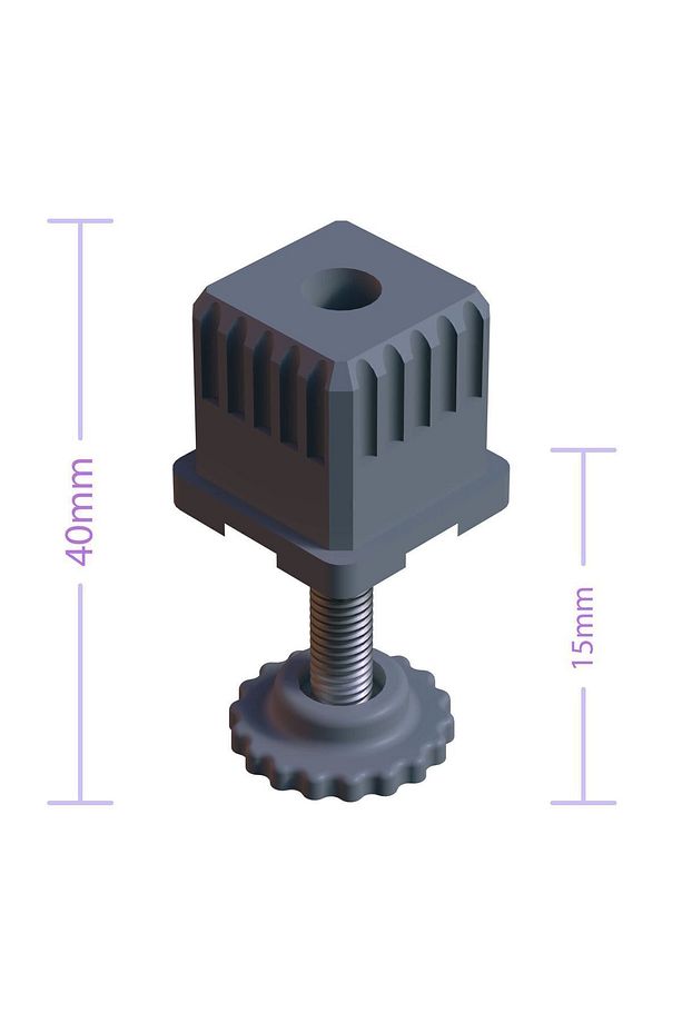 30x30 Gizli Ayarlı Rotil Ayak Takımı (Gri) - 4