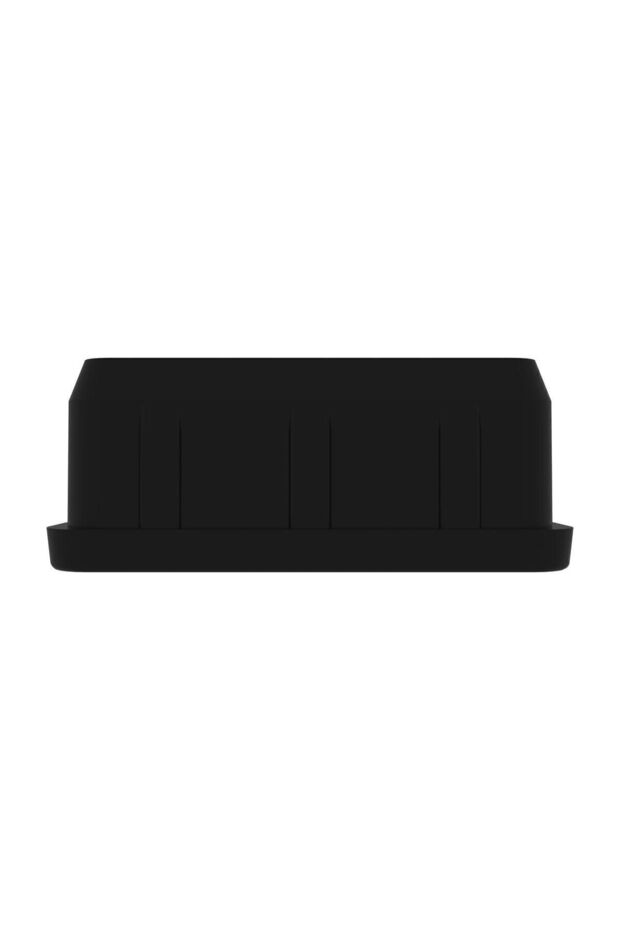 20x50 Mm Plastic Rectangular Interlocking Profile Plug Black (4 PCS) - 5