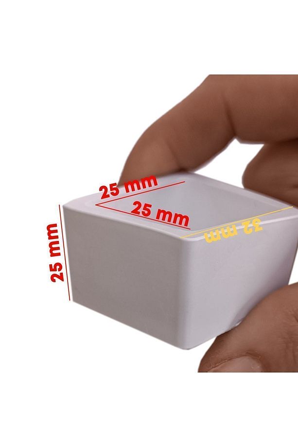 25x25 Mm Kare Pvc Sandalye Profil Ayak Pabucu Sessiz Yumuşak - Şeffaf (4 Adet) - 2