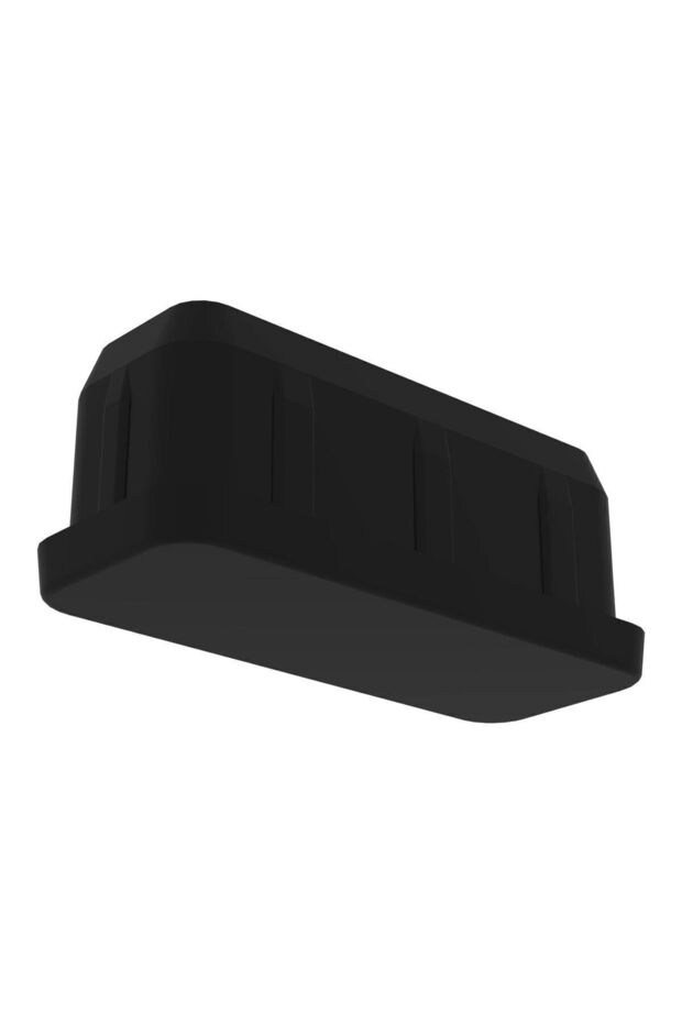 20x50 Mm Plastic Rectangular Interlocking Profile Plug Black (4 PCS) - 4