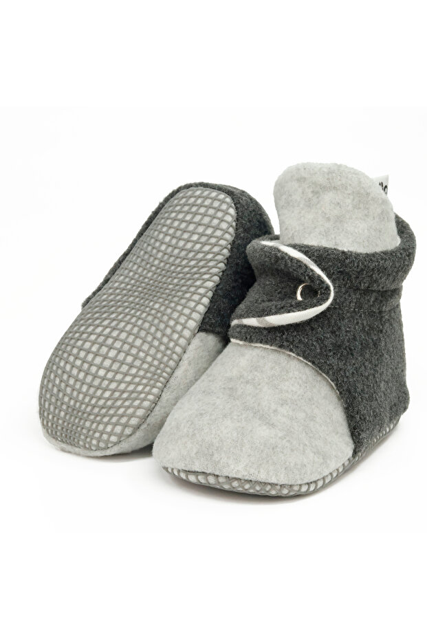 Botki dziecięce z bawełny organicznej, podeszwa antypoślizgowa, bawełniane kapcie noworodkowe Buty do domowego przedszkola - 1