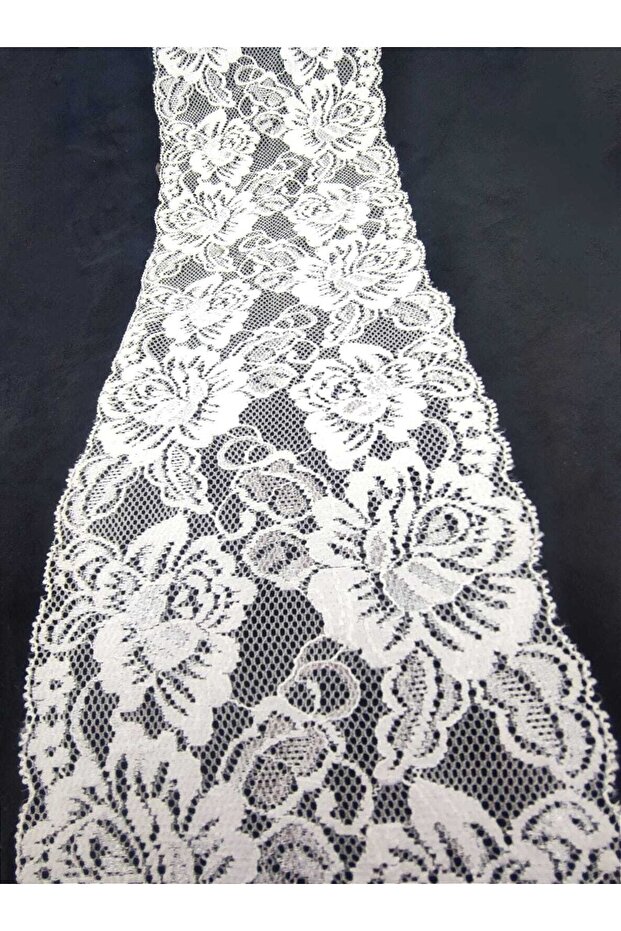 Fashion Lycra Lace Width 15 Cm Ecru