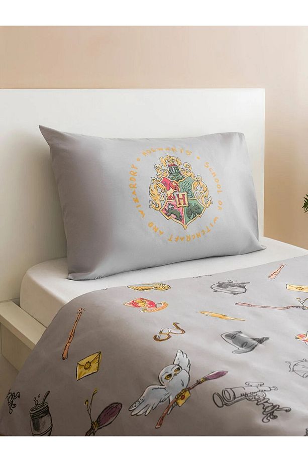 Lisanslı %100 Pamuk Harry Potter Baskılı Tek Kişilik Çocuk Nevresim Seti Ürün Ebat: 160x220/50x70 - 3
