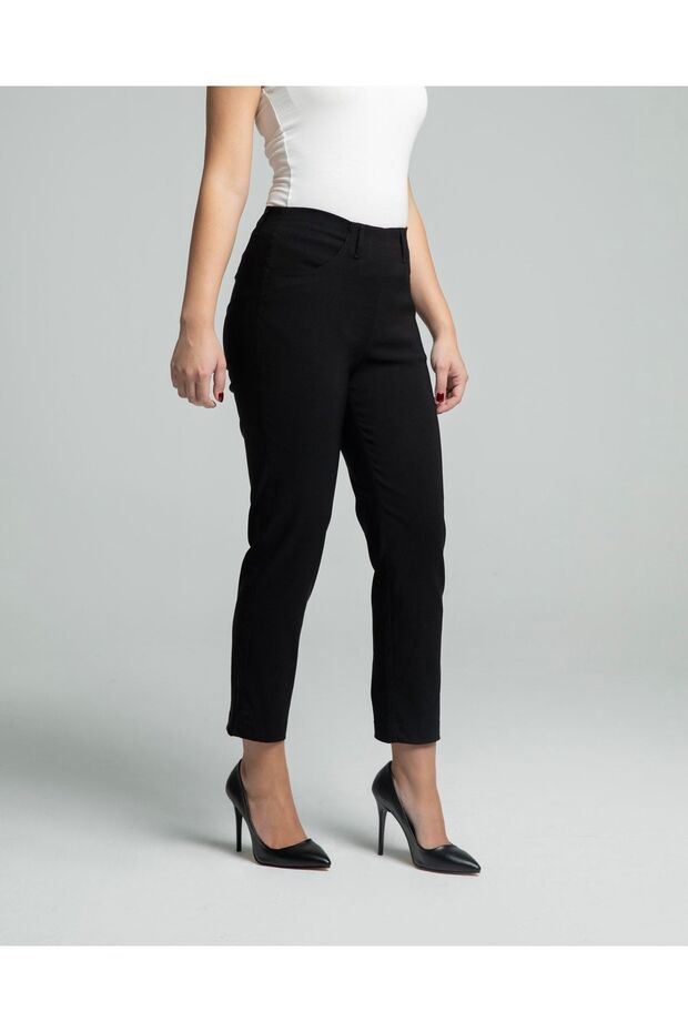 Phia Cropped Viskon Siyah - 2