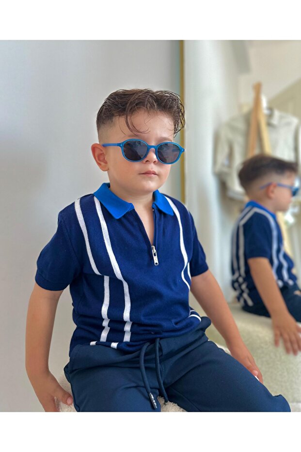 New-unisex (1-5 Years) Polarized Blue Children's Sunglasses