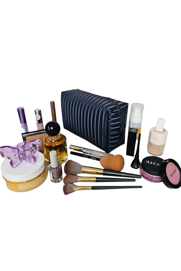 حقيبة مكياج كبيرة الحجم منقوشة - 2