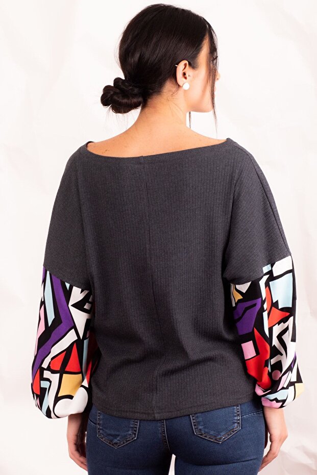 Dámská ležérní barevná halenka s uzeným rukávem ARM-20K001085 - 5