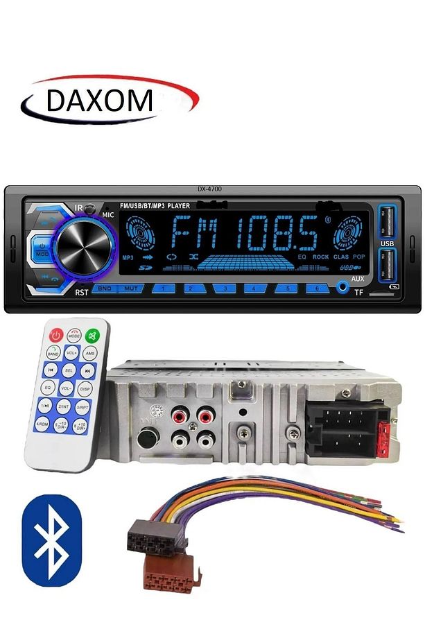 Bsv 4800 Rgb 7 Renk Değiştiren Çift Usb Bluetoothlu Aux Sd Kart Amfi Çıkışlı Kumandalı Teyib - 1
