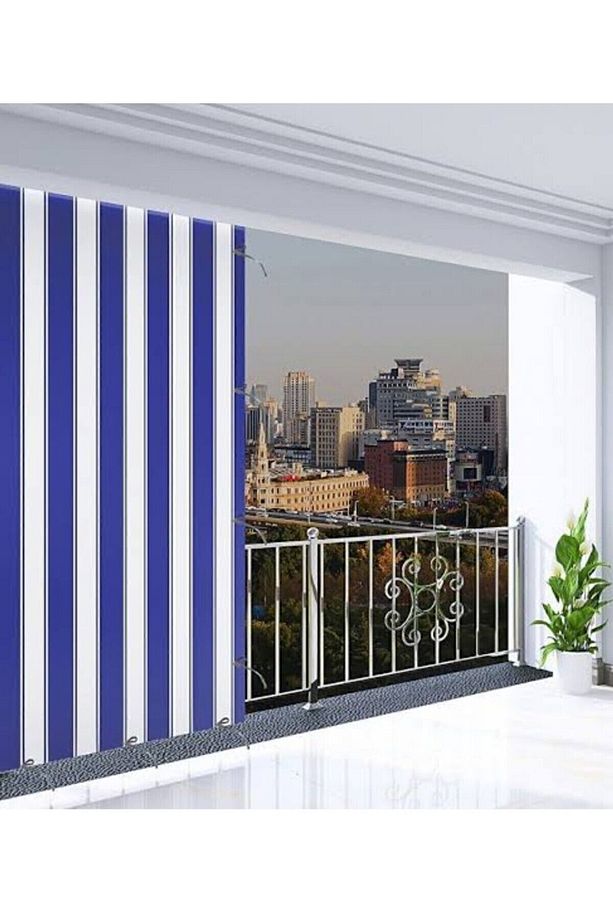 1.sınıf Enxboy 200 Cm Yükseklik Balkon Perdesi Exraforlu Bağcıklı Branda Kumaşı - 3