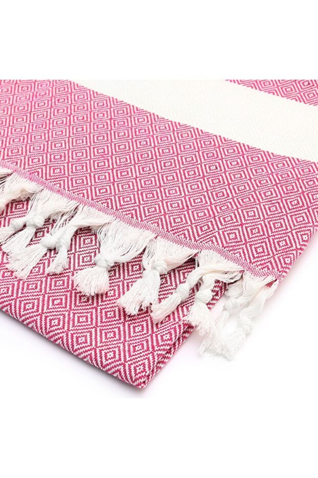 Peshtemal Beach Towel 100% Cotton Soft, Fuchsia, Large Size (180*100 cm)