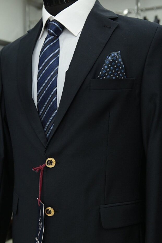 Lacivert Blazer Ceket - 2