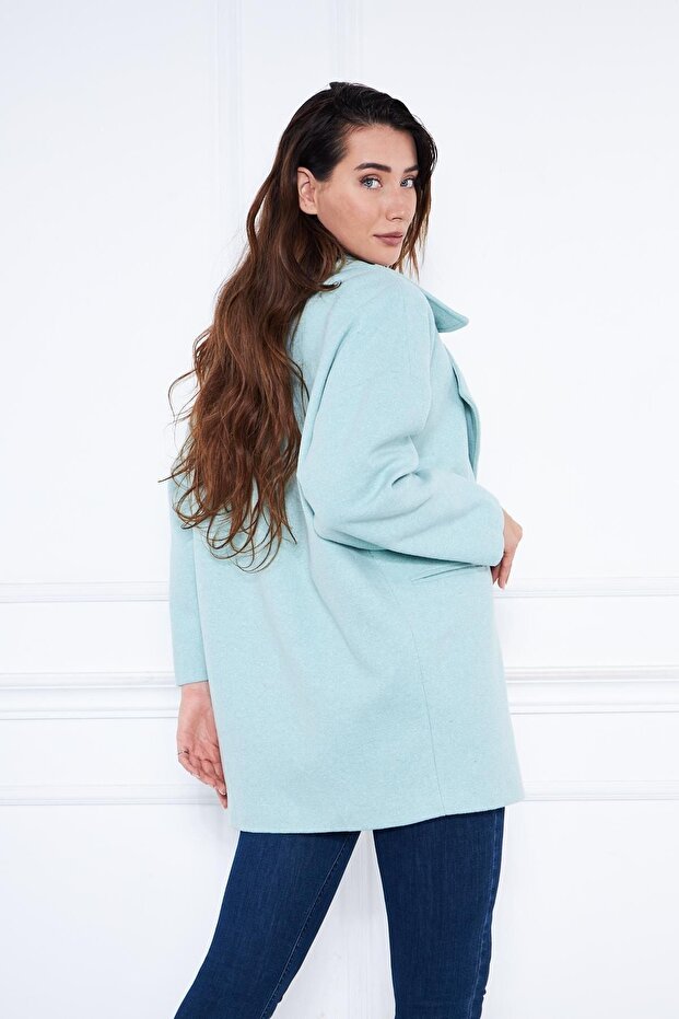 Kadın Kısa Kaşe Kaban - 7