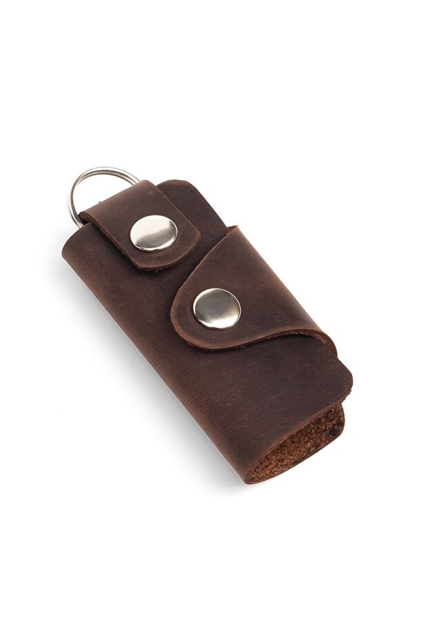 Leather Keychain 3-4 Key Capacity - Real Leather & Handmade
