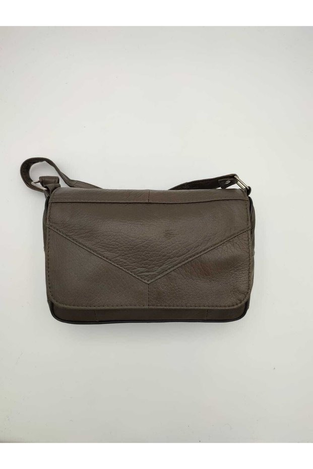 Khaki Green Genuine Leather Crossbody and Shoulder Messenger Bag