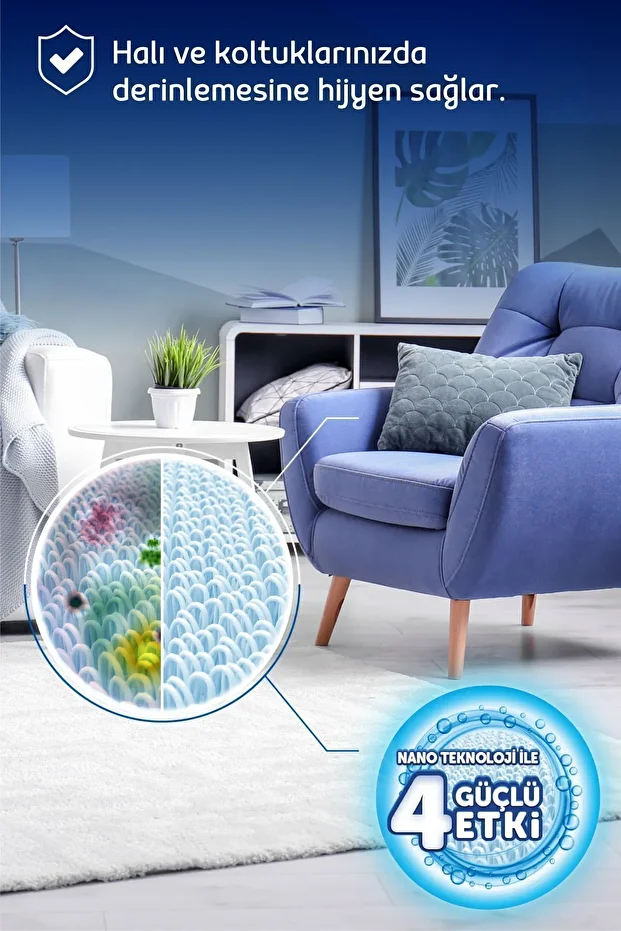 Makine Klasik Nano Halı Ve Koltuk Şampuanı 1000 ml X 4 Adet - 4