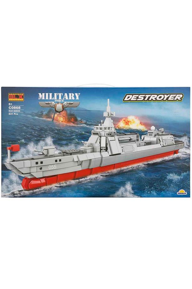831 Parça Destroyer Savaş Gemisi Blok Yapı Seti - 3