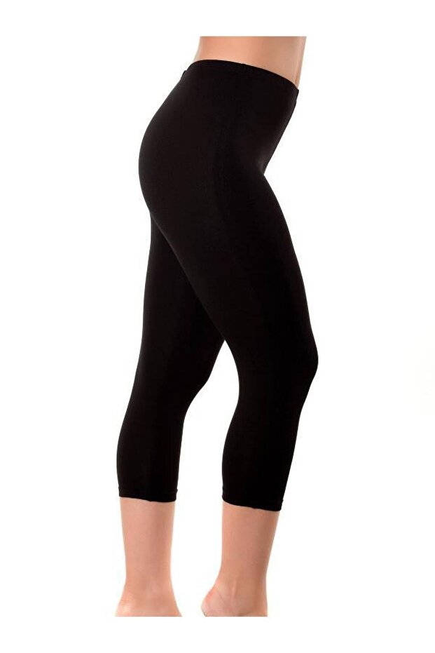 Women's White Combed Cotton Knee-Length Tights Single 1002