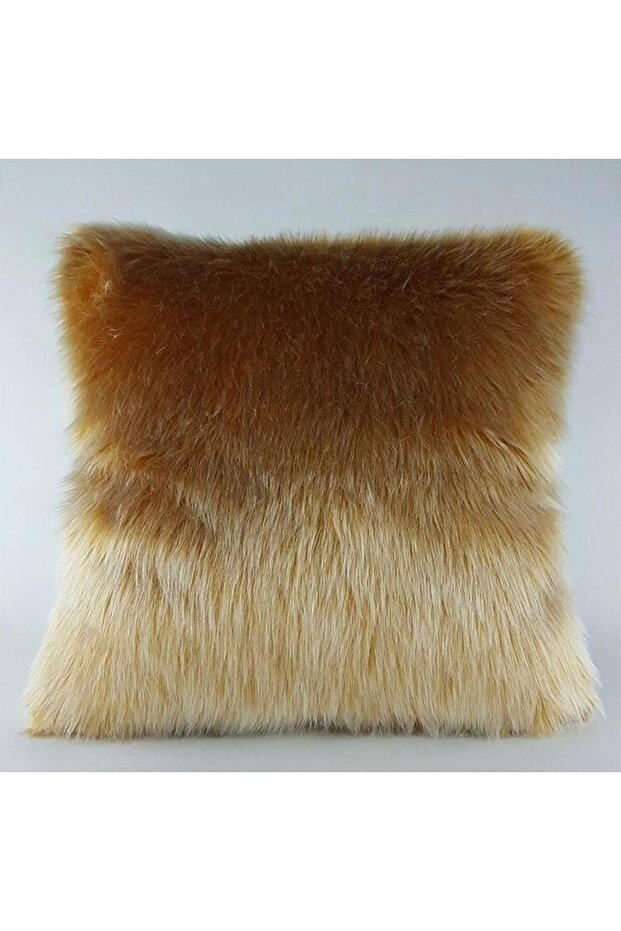 Plush Throw Pillow Cover - Mustard Color