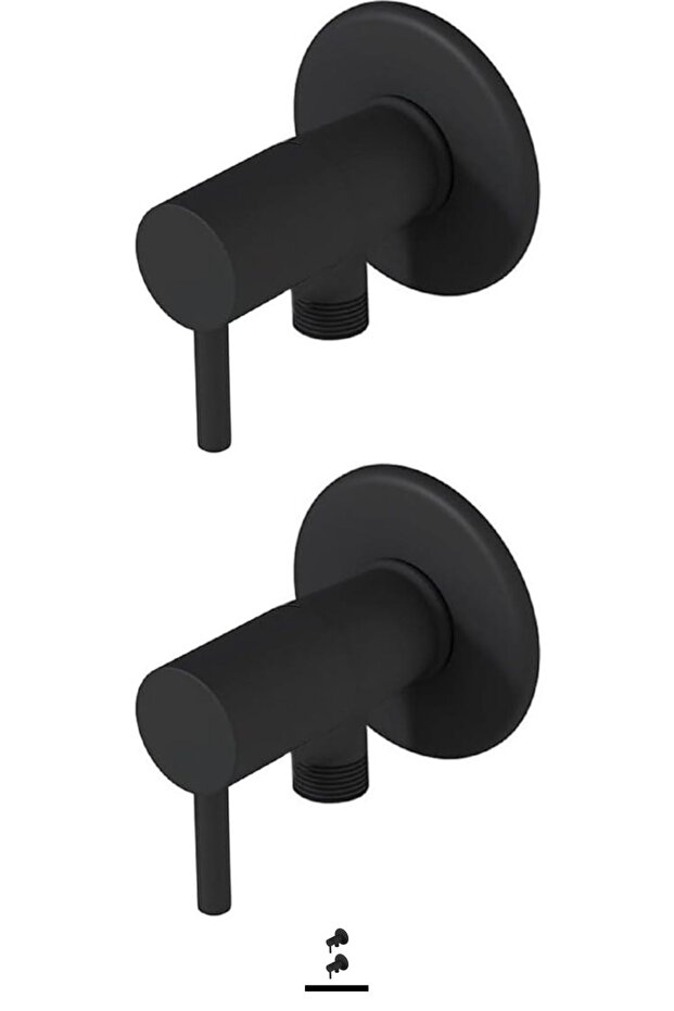 Black Bidet Tap - Set of Two Matte Black Bidet Tap