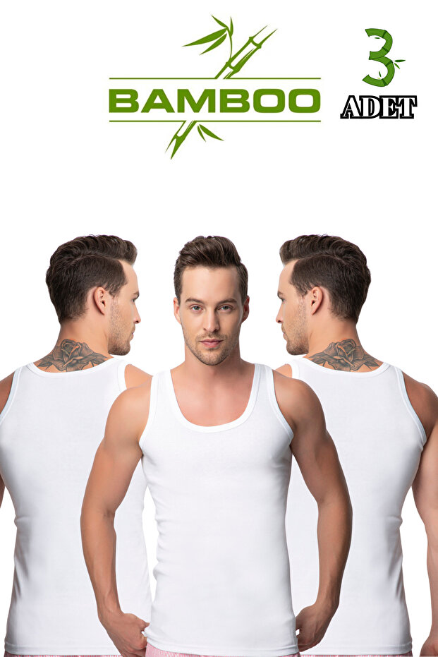 3'lü Paket Bambu Erkek Atlet - 1