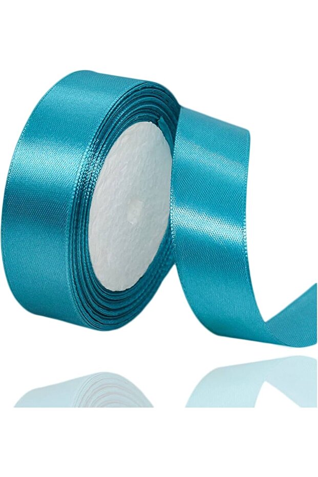Turquoise Satin Ribbon, 6 cm x 10 Meters